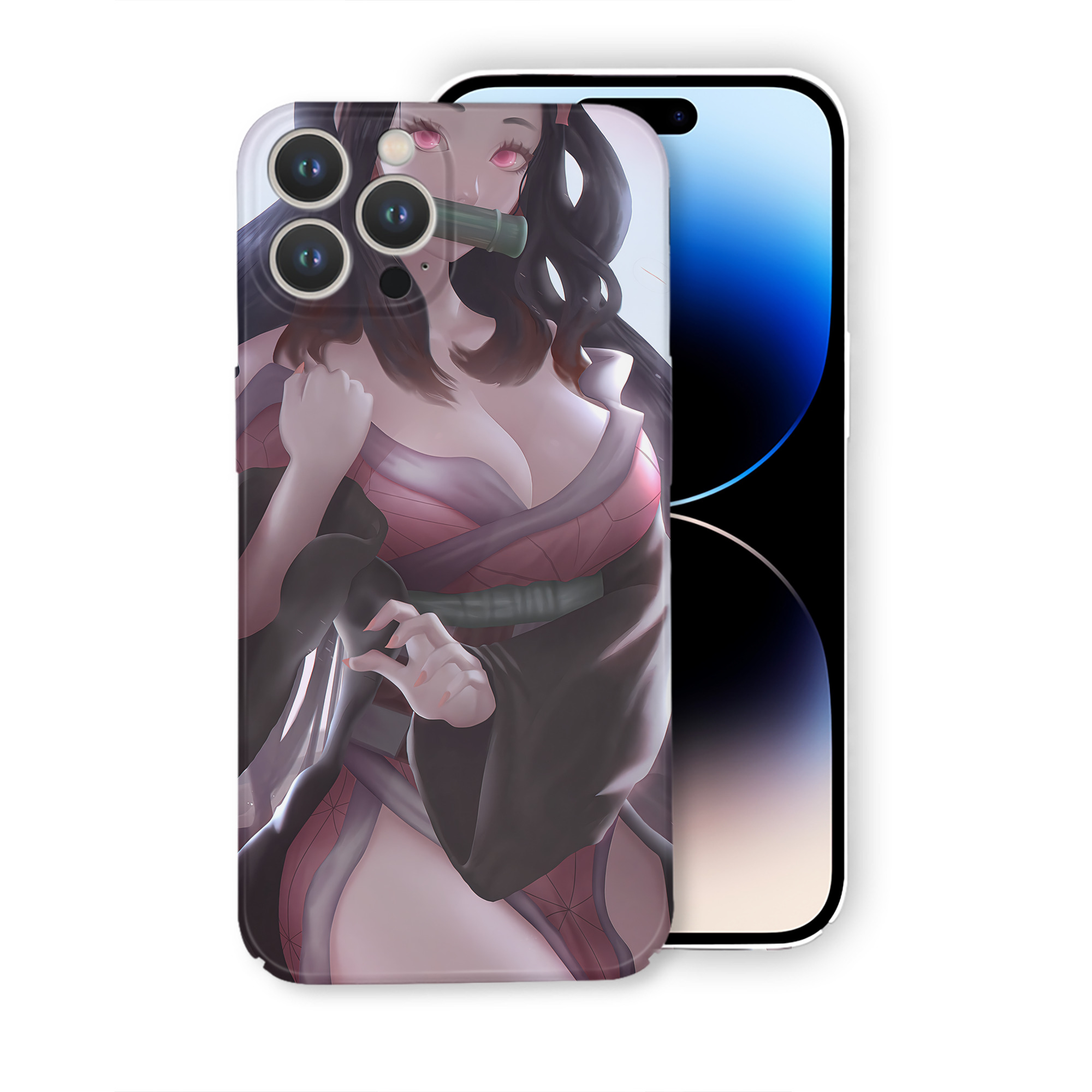 （画像用） 鬼滅の刃（きめつのやいば）竈門 禰󠄀豆子／かまど ねずこ Kamado Nezuko 【iPhone 14シリーズ対応】ハードケース